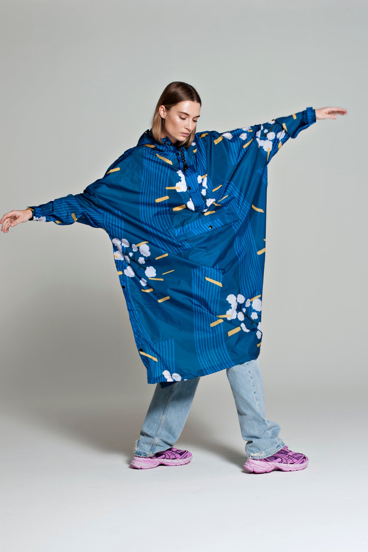 Rainkiss Japanese Blossom - Rain Poncho
