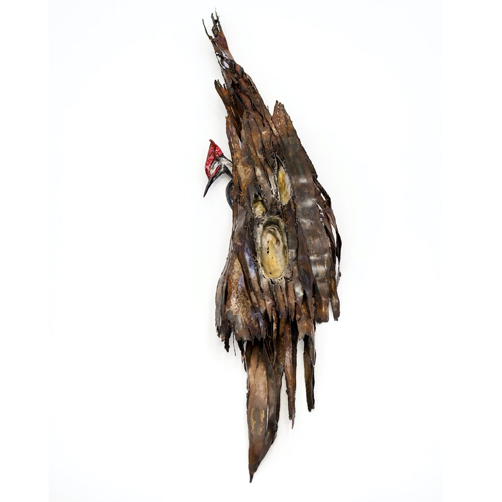 Pileated Portrait - Hilary Clark Cole-Sculpture-Eclipse Art Gallery