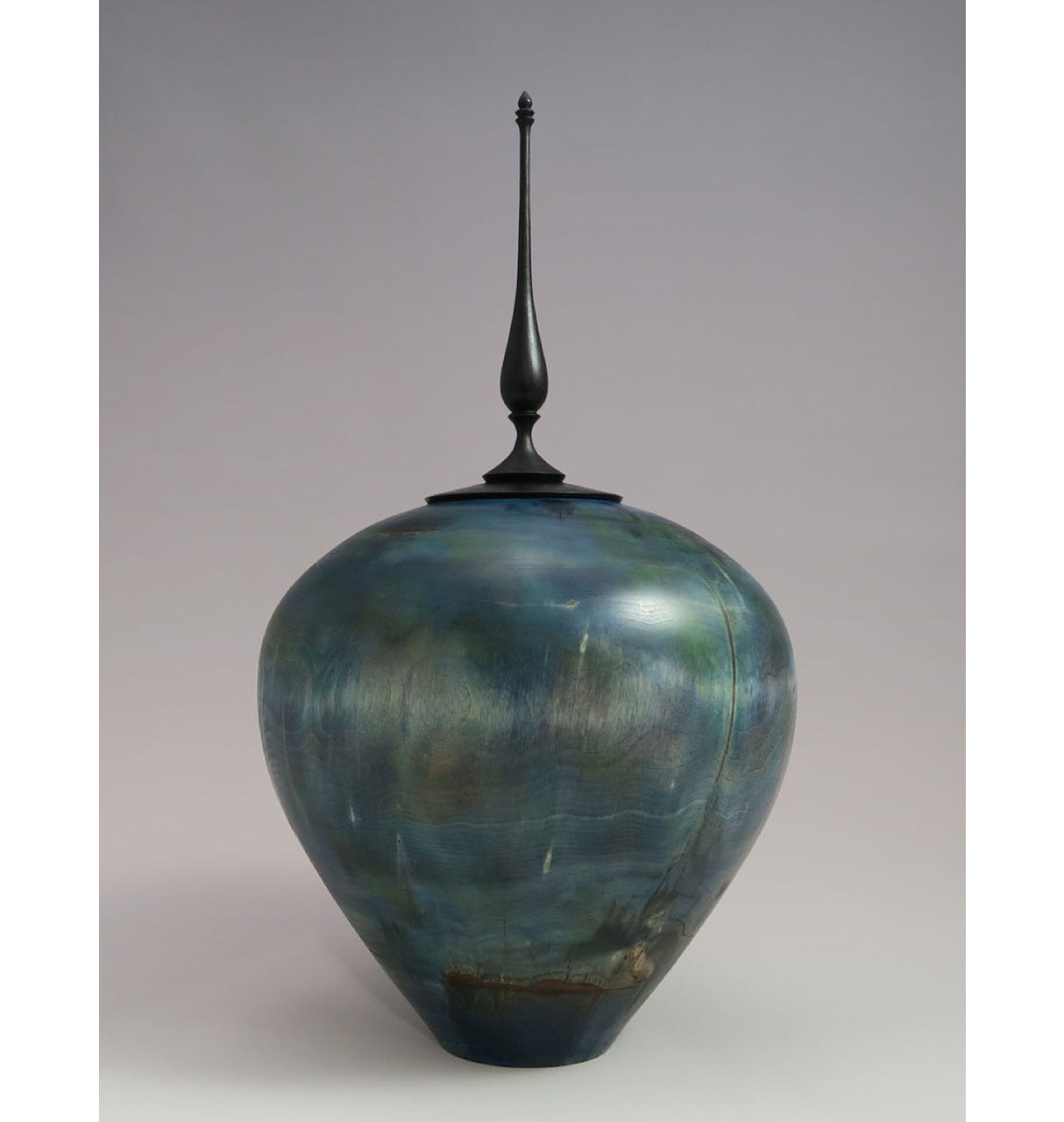Poplar Hollow Form Dyed with Finial - Frank Didomizio-Woodworking-Eclipse Art Gallery