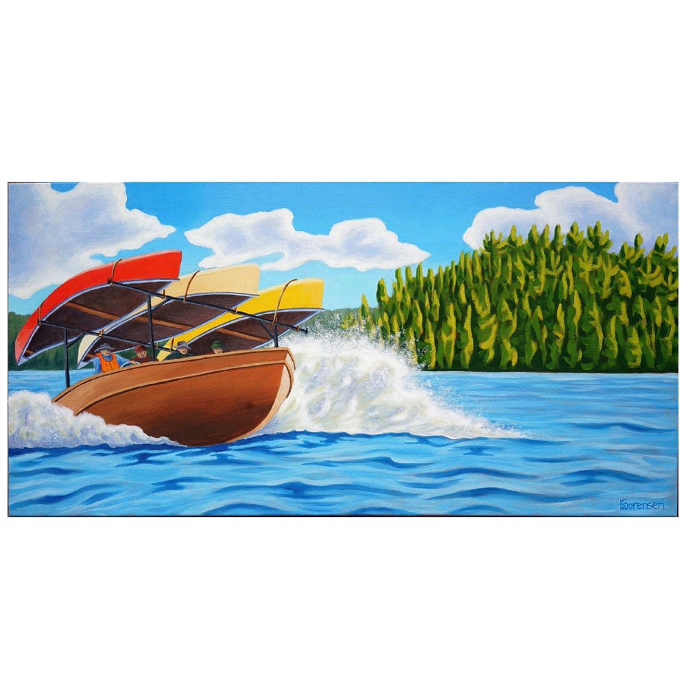 Here Comes the Water Taxi - Linda Sorensen-Painting-Eclipse Art Gallery