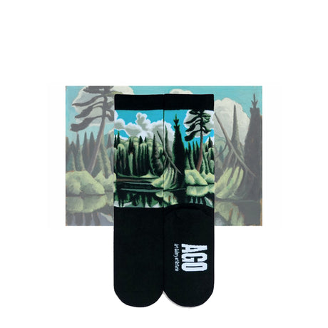 Algonquin Lake Art Socks - Lawrence Harris-Clothing-Eclipse Art Gallery