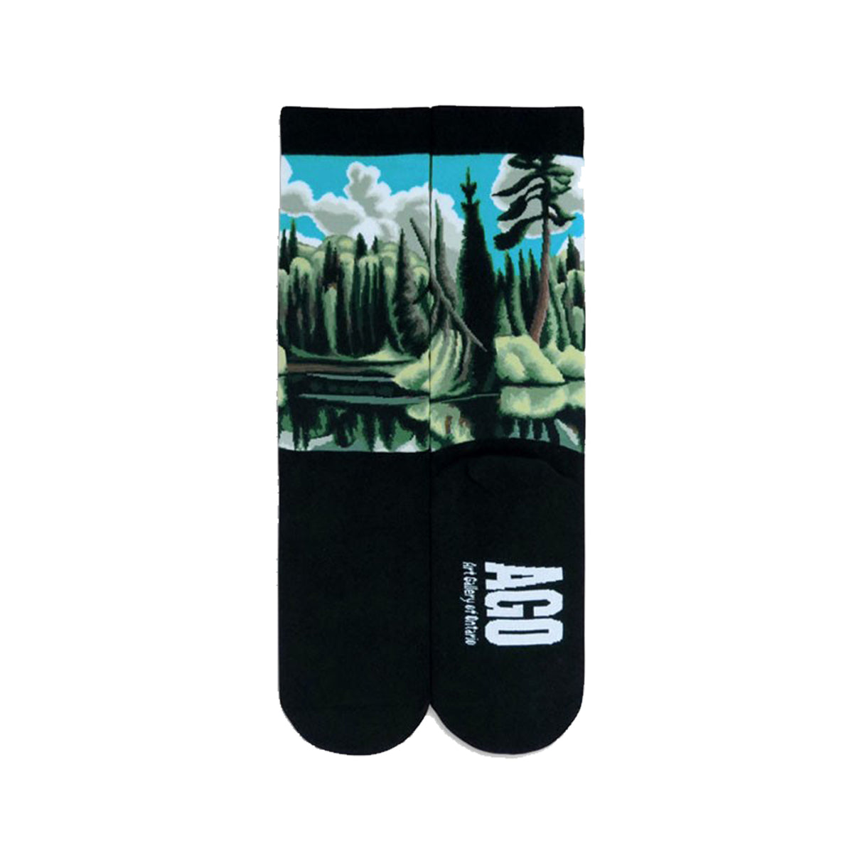 Algonquin Lake Art Socks - Lawrence Harris-Clothing-Eclipse Art Gallery