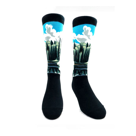 Algonquin Lake Art Socks - Lawrence Harris-Clothing-Eclipse Art Gallery