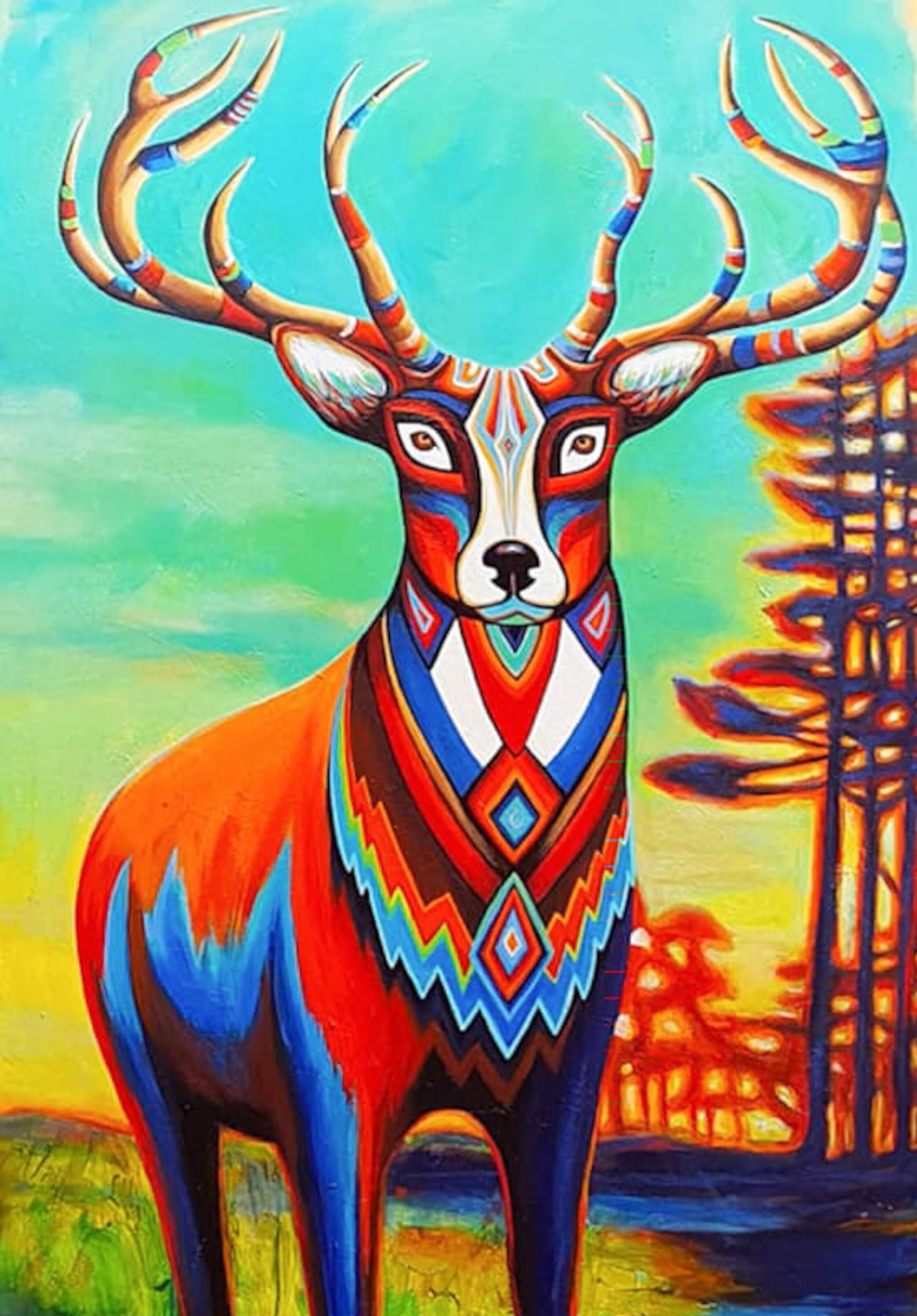 Stag - Wynne Parkin-Painting-Eclipse Art Gallery