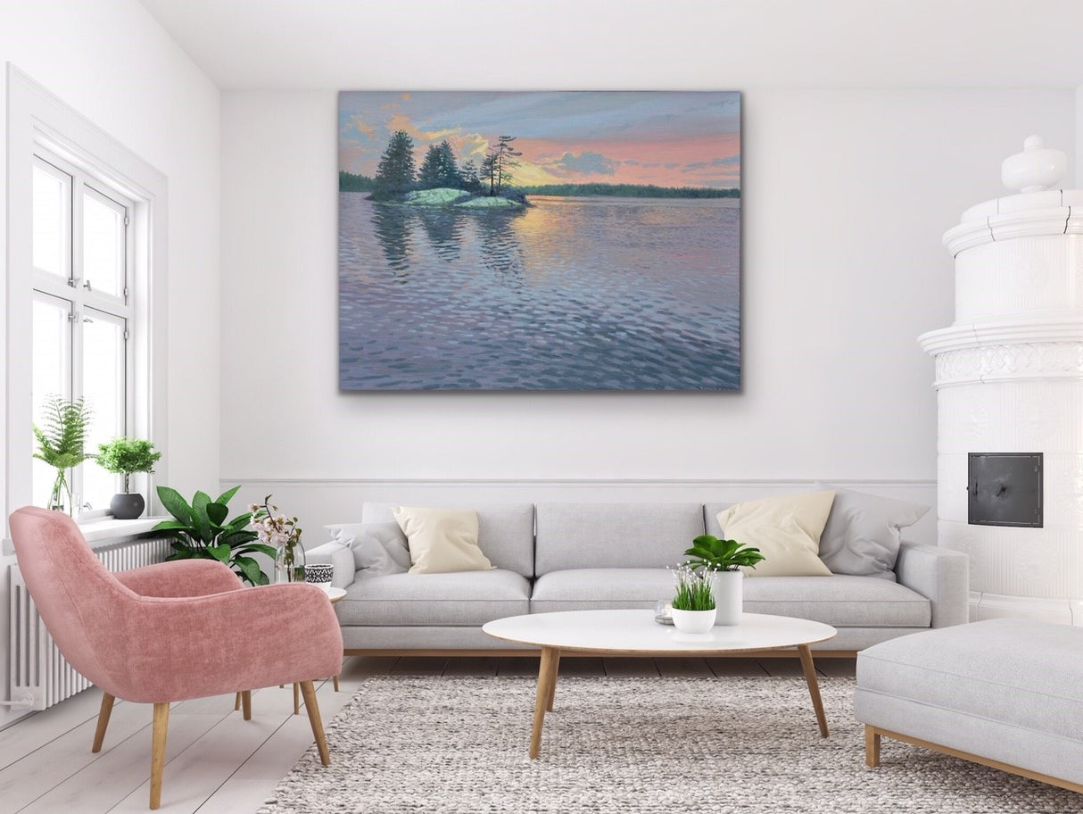 Evening Glow - Joe Sampson-Painting-Eclipse Art Gallery