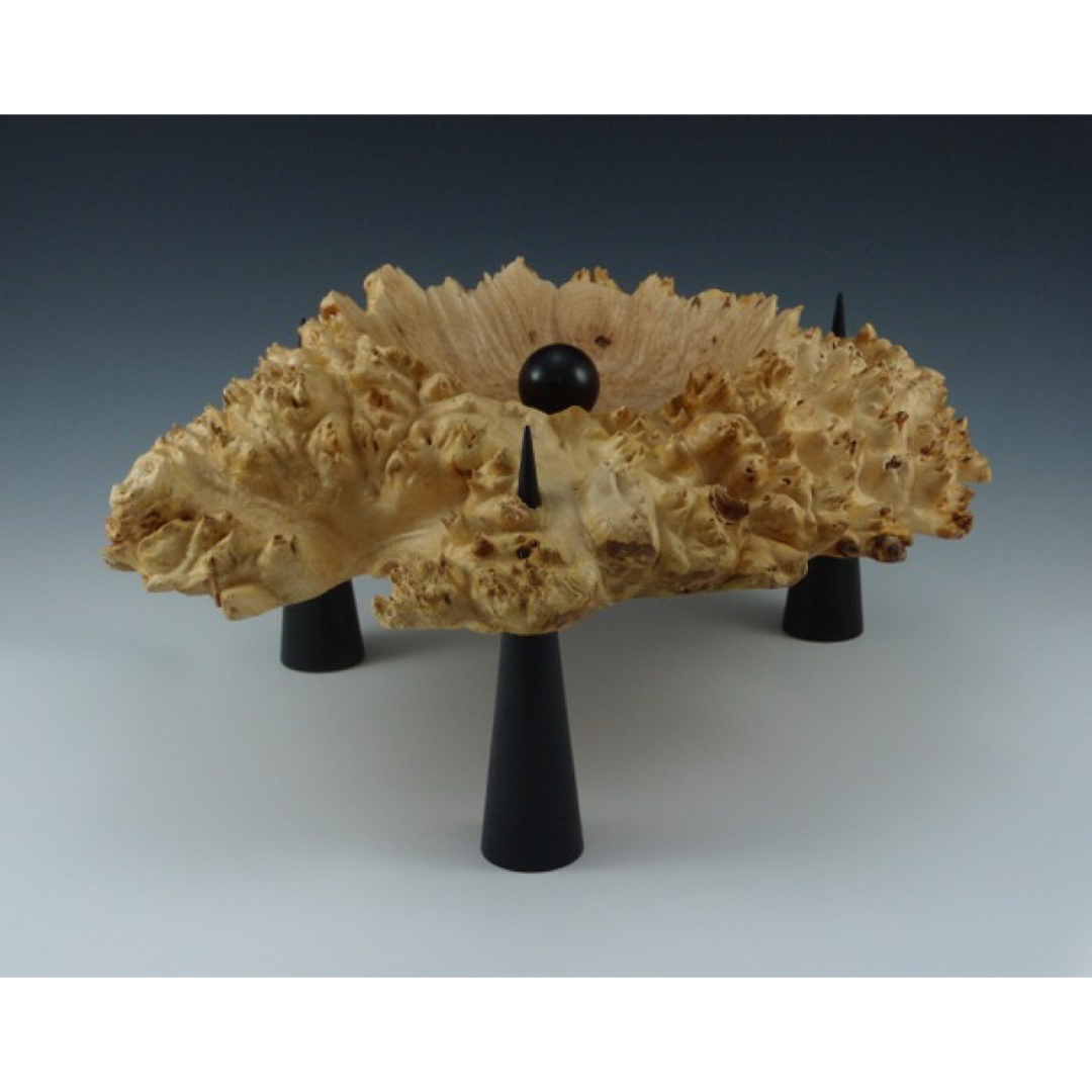 Maple Burl Spikes & Ball  - Frank Didomizio