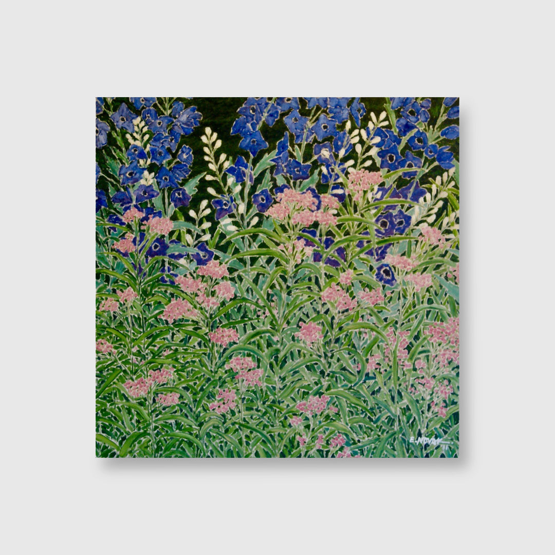 Milkweed & Delphiniums - Ed Novak