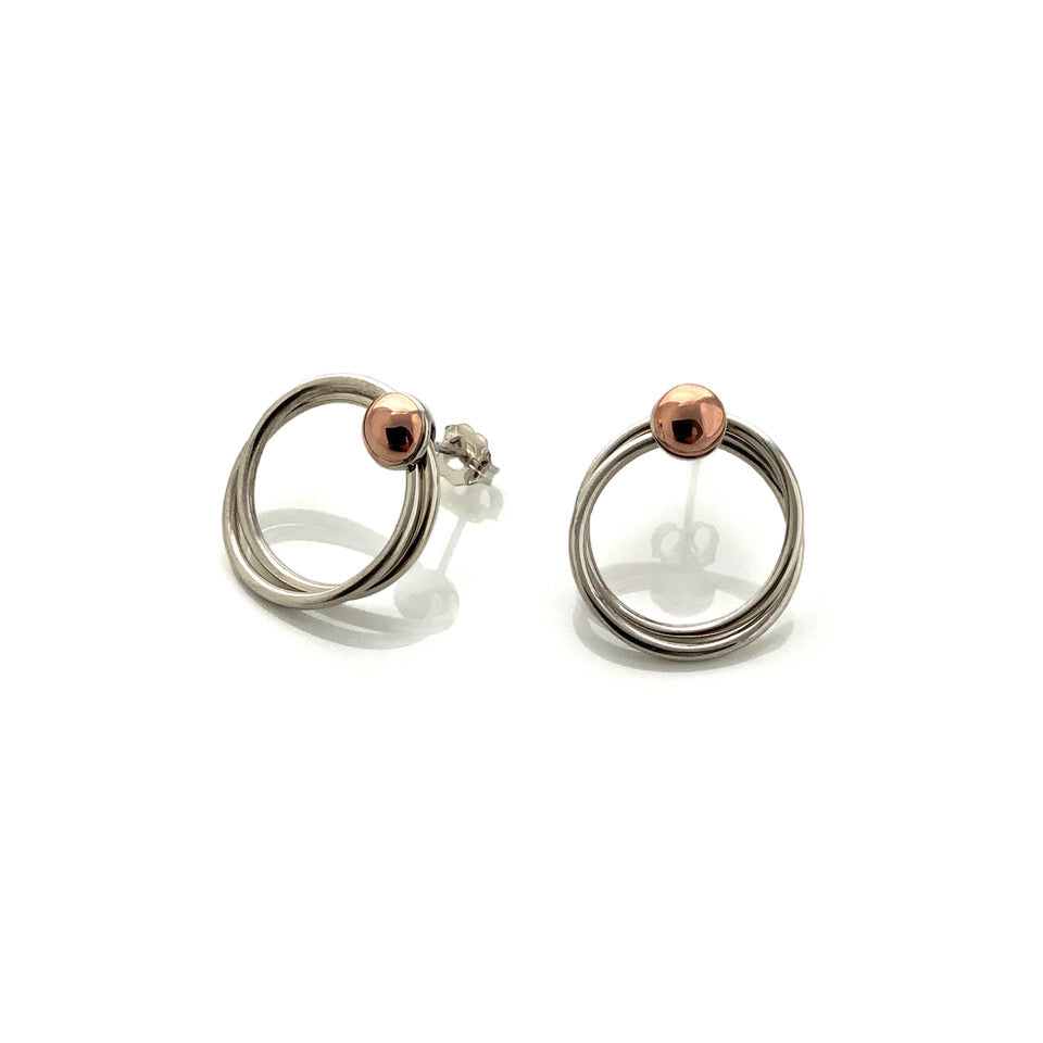 Twisted Double Wire Earrings - Claudine Moncion