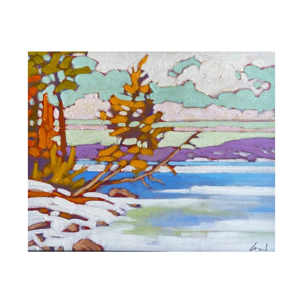 Frozen Lake - John Lennard-Painting-Eclipse Art Gallery