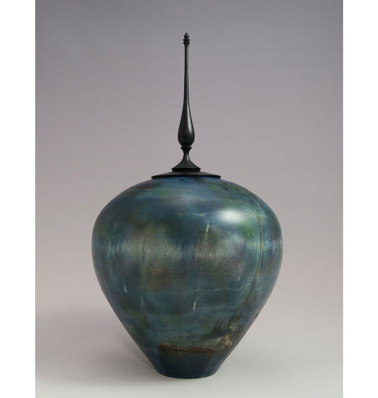 Poplar Hollow Form Dyed with Finial - Frank Didomizio-Woodworking-Eclipse Art Gallery