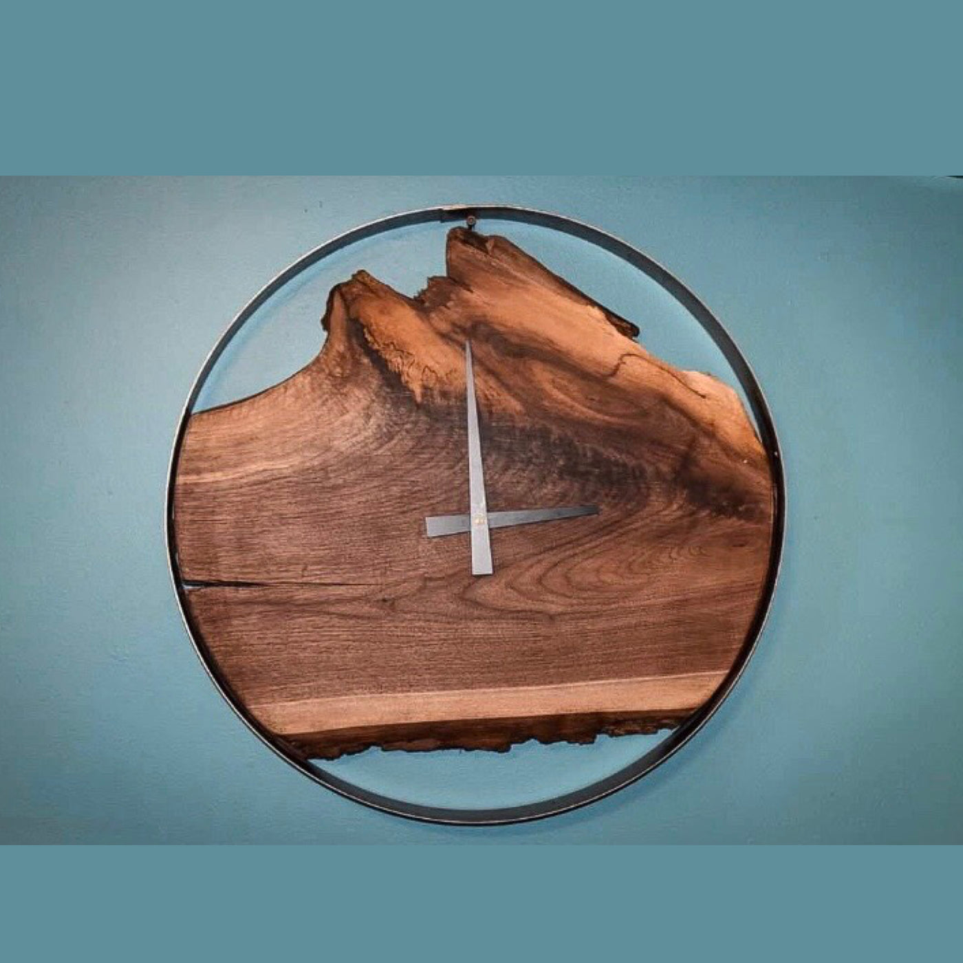 Walnut 30" Clock - Live Edge Forest-Woodworking-Eclipse Art Gallery